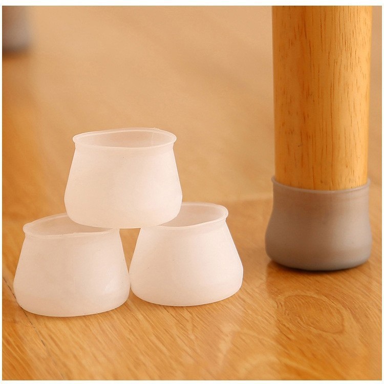 Silicone Chair Foot Covers Thickened Table and Chair Foot Pads Non-Slip Silent Solid Wood Furniture Dining Table Sofa Stool Legs Wholesale