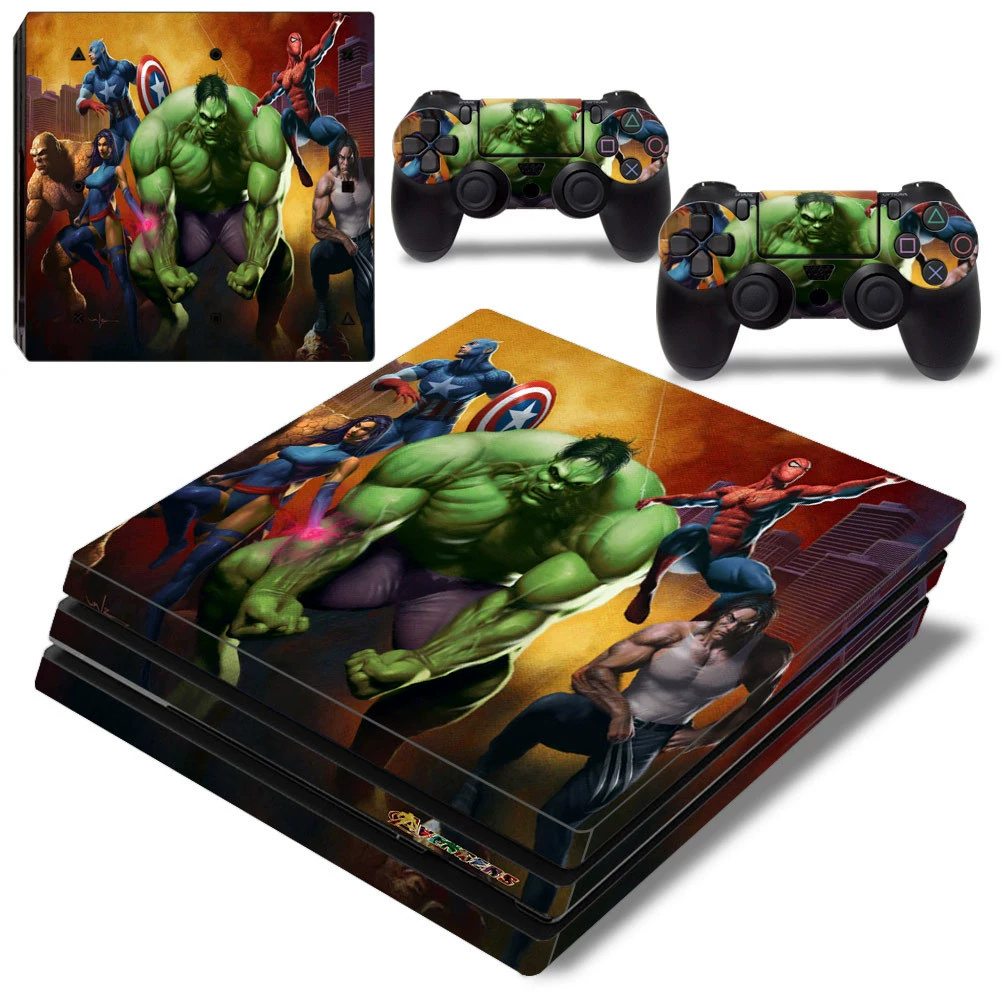 Консоль игр полнотелый корпус, наклейка, Marvel, не оставляет клей