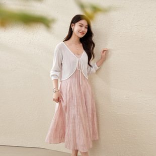 【Elegant Lyocell Lightweight Draped Slimming V-Neck Dress】Plus Size Women's Fashion for Summer