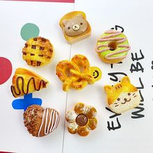 仿真食玩面包甜甜圈树脂配件diy手机壳发夹头饰水杯洞洞鞋装饰饰