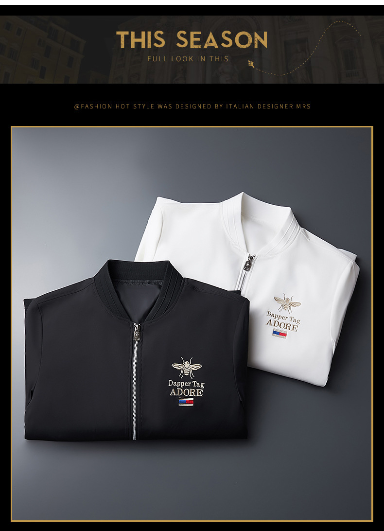 Group Buying Men's Jacket Casual Embroidered Jacket Trendy Brand_voghion.com