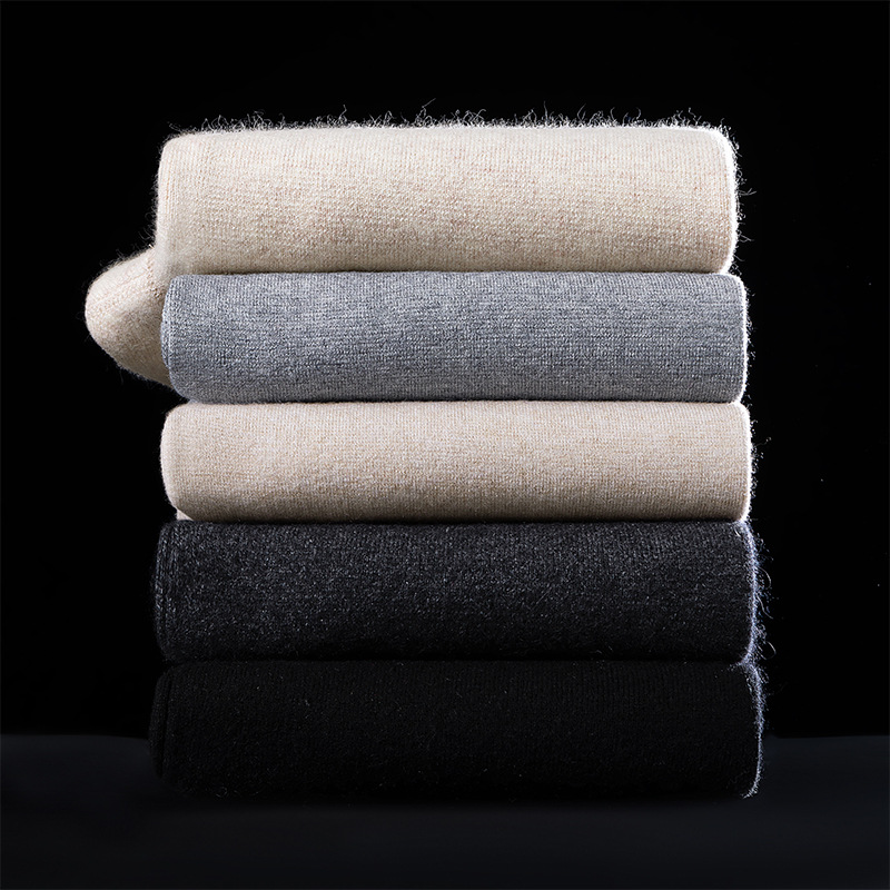 Quần cashmere nam mùa đông dày ấm, dáng ôm cao cấp — màu đỏ của nam giới