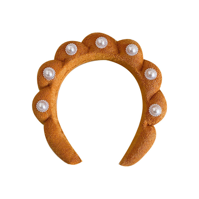 Cross-border e-commerce girasol rhinestone diadema alta Cráneo superior giro diadema hembra belleza headwear toalla paño vintage accesorios para el cabello