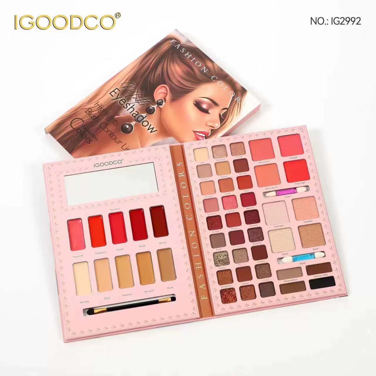 [IGOODCO] Фабрика прямых продаж 13064664661- 49 цвет теней для век косметика милый матовый мультфильм