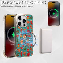 【跨境专供】适用iPhone16手机套苹果 烤漆边框软木材质 圣诞款