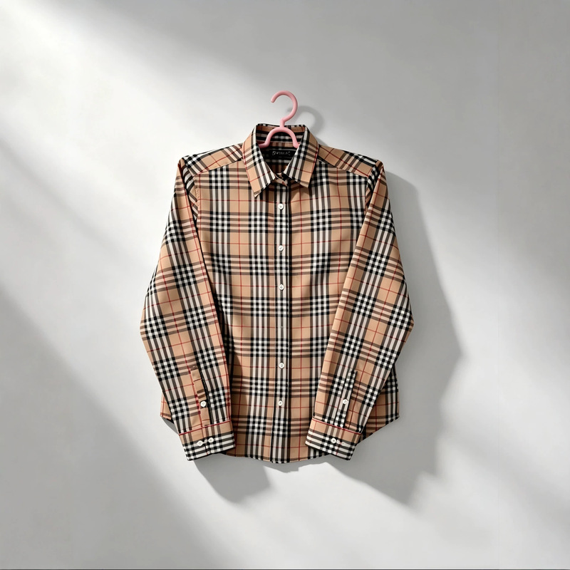 New Versatile High-Quality Plaid Striped Men's Plaid Shirt, Loose Fit, Casual Outerwear with Plaid Pattern