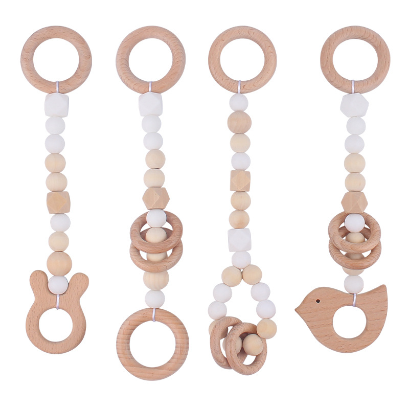 Nuevo bebé haya mordedor elefante pájaro colgante de cuatro piezas de los niños de la aptitud rack juguete bebé decoración de la habitación