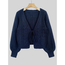 M 43399 V-neck cable tied cardigan V ���黨ϵ����������ͨ��