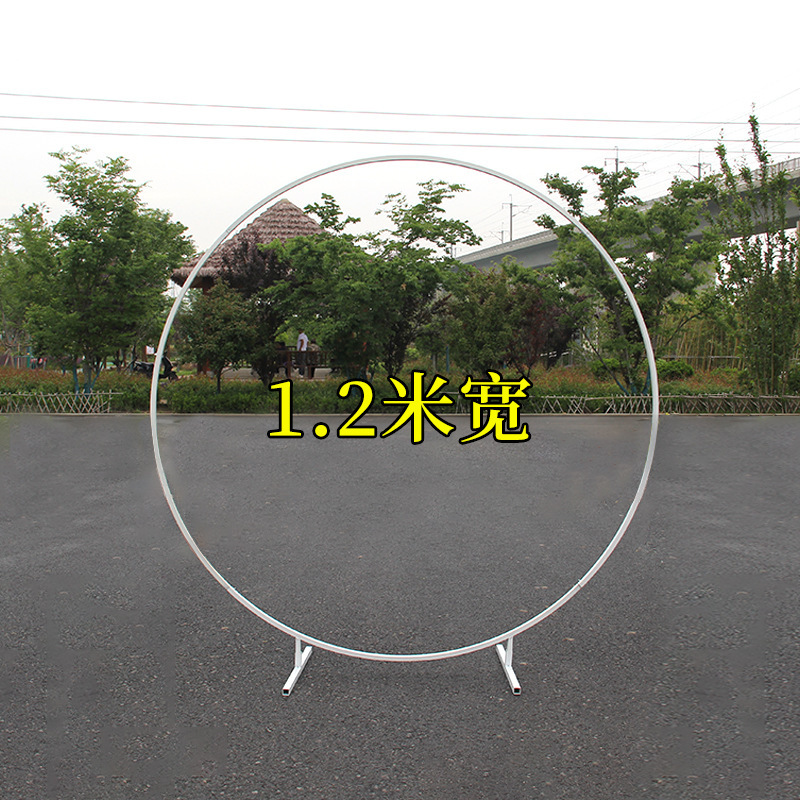 Accesorios de boda hierro forjado de un solo poste anillo estante de boda al aire libre balloon fiesta arco redondo guía de diseño de escena