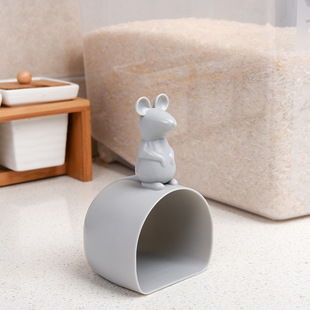 Mouse-Shaped Rice Scoop, Household Rice Measurer, Kitchen Rice Shovel, Flour Scoop, Creative Vertical Rice Measuring Cup, Non-Stick Pan
