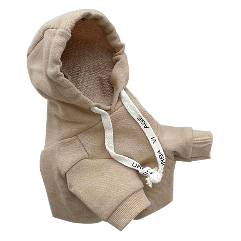 Otoño e invierno cachorro con capucha suéter ins estilo gato engrosado ropa de dos patas cachorro mediano y pequeño perro ropa para mascotas