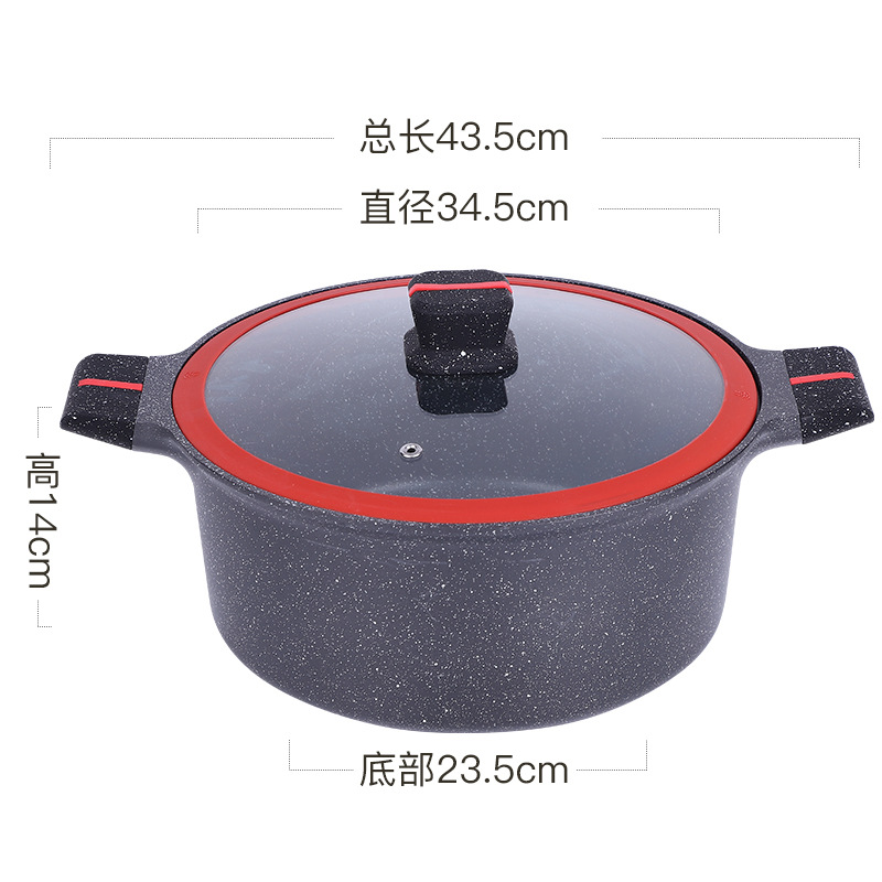 Nuevo conjunto de cinco piezas de olla de cocción de cocción moderna casera antiadherente regalo de reunión anual al por mayor caja de regalo de sopa de cocción de cocción de cocina