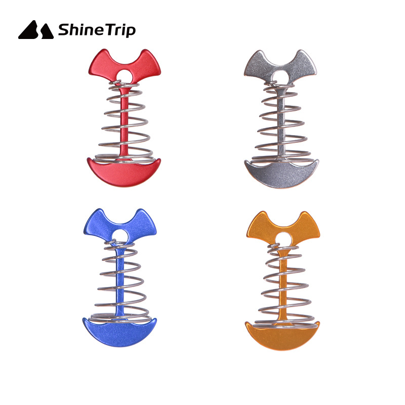 Outdoor Boardwalk Camping Site Wooden Board Tent Fixing Aluminum Alloy Fishbone Nails Adjustable Canopy Deck Fixing Nails