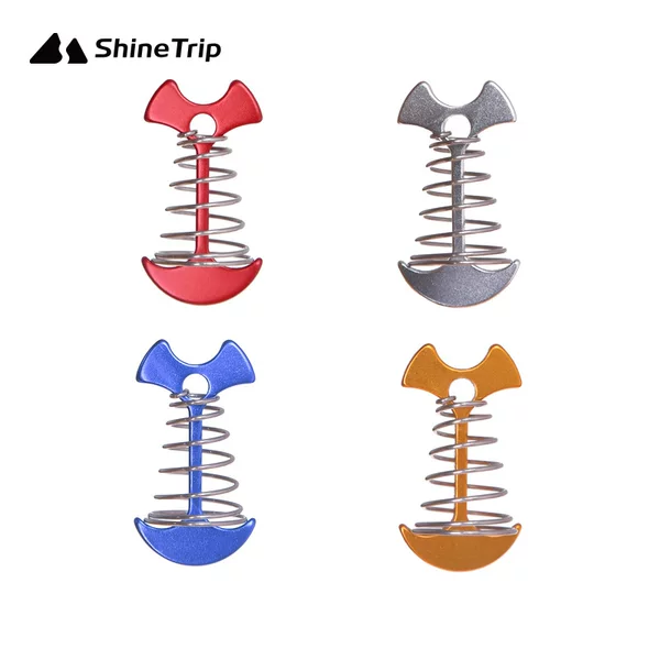 Outdoor Boardwalk Camping Site Wooden Board Tent Fixing Aluminum Alloy Fishbone Nails Adjustable Canopy Deck Fixing Nails
