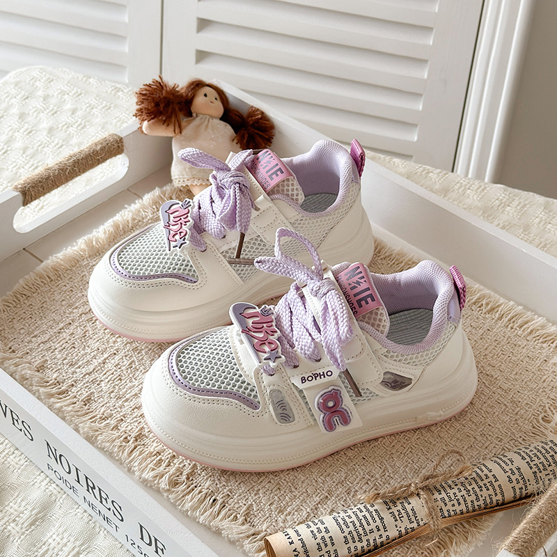 Hermosos zapatos de skate para niños primavera y otoño malla transpirable zapatos casuales para niños y niñas zapatos de moda para bebés image 4