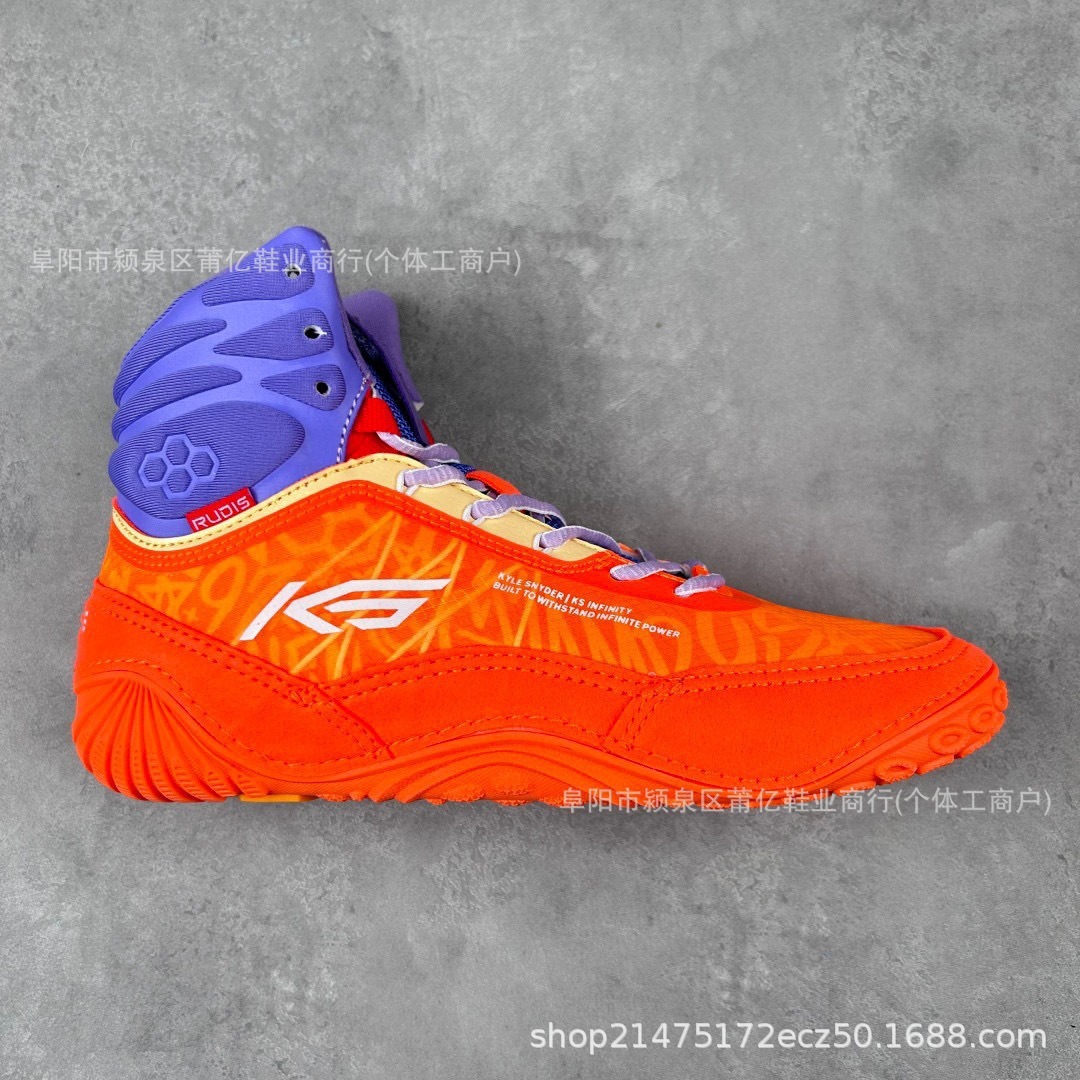 Original Rudisks Infinity Fighting Sanda Wrestling Shoes Weightlifting Squat Shoes Breathable Shock Absorption