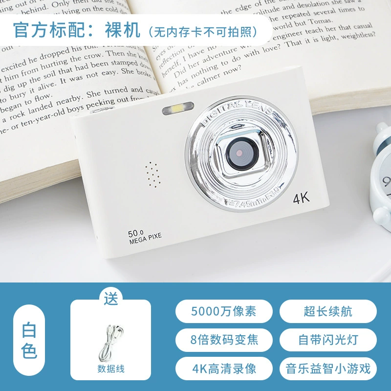 Digital retro camera, mobile phone, cards for students