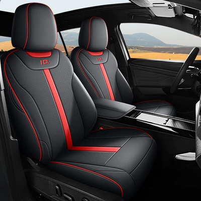 car seat cushion, Modelə uyğun (Original) oturacaq örtükləri - passion-red-standard-edition-id-4-dedicated-five-seats-front-full-bag-rear-half-bag