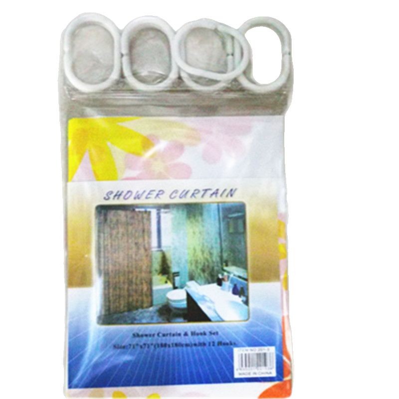 Muebles de nueva era baños de moda fácil de bloquear agua cortina de baño monocromática PEV impermeable a prueba de moho embalaje burbuja