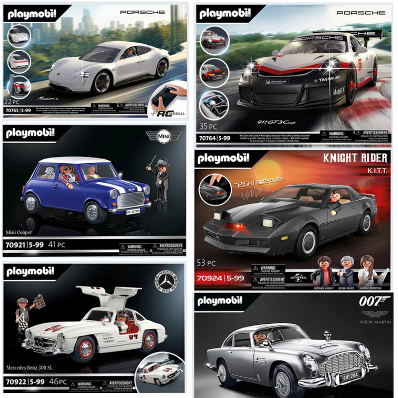 Germany Imports Playmobil Moby World Porsche Mercedes-Benz Aston Martin Car Model
