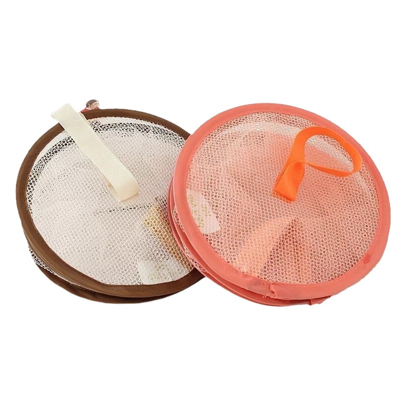 Creative Windproof and Anti-Embarrassment Underwear Drying Basket, Three-Layer Zipper Hanging Basket, Anti-Mosquito and Fly Drying Basket for Fish, Dried Meat, Etc