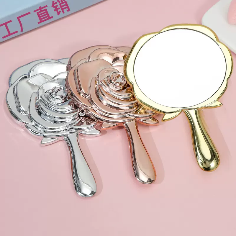 电镀异形亚克力镜子定制不规则手持镜便携化妆镜放桌面小镜子随身