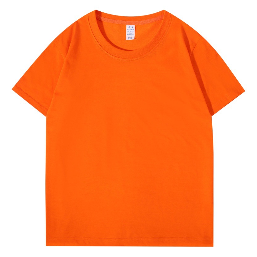 Nuevo cuello redondo Camiseta de algodón peinado logotipo personalizado corporativo camisa de publicidad camisa impreso logo grupo ropa bordado