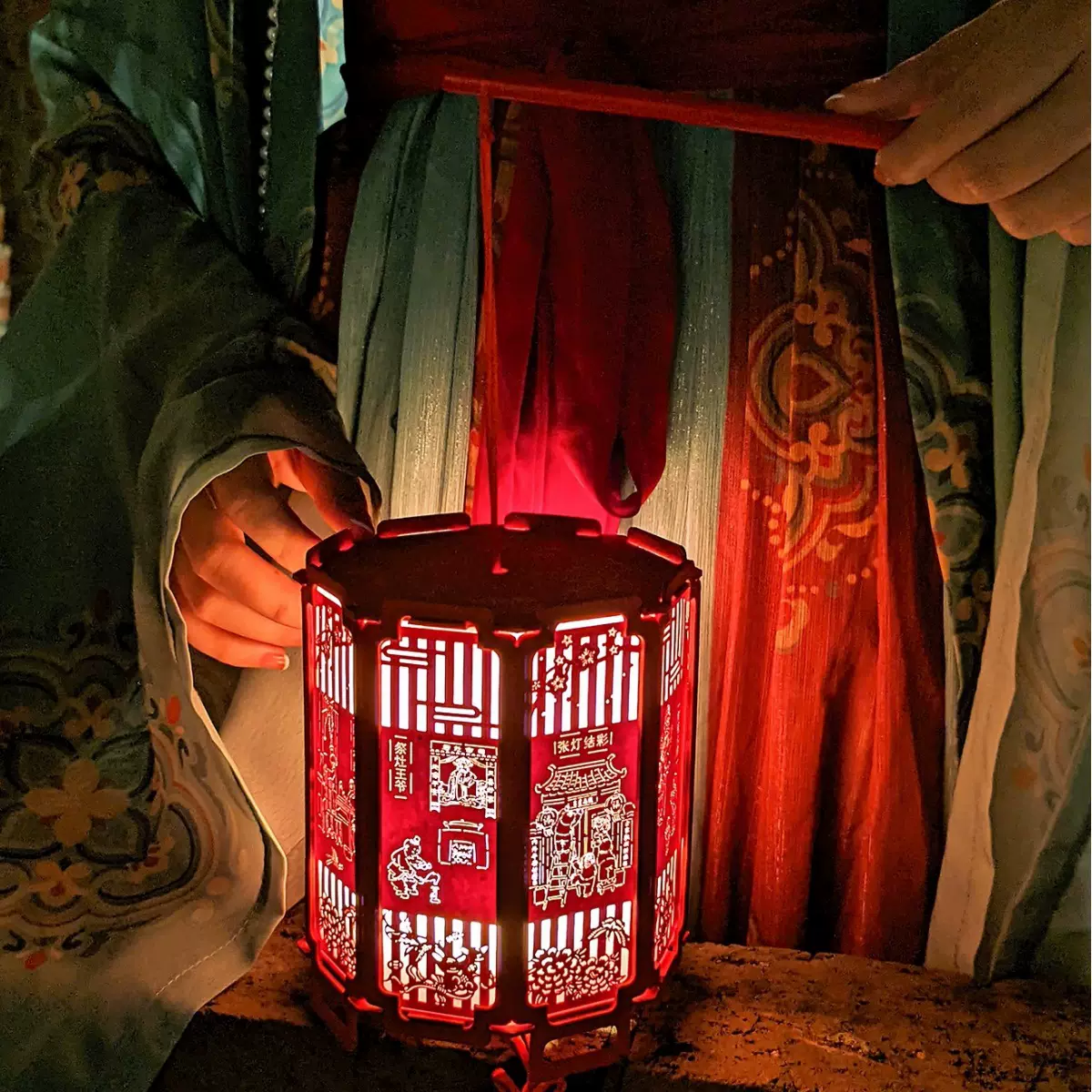 马年文创灯笼端午创意礼品装饰礼物DIY手提故宫红灯笼