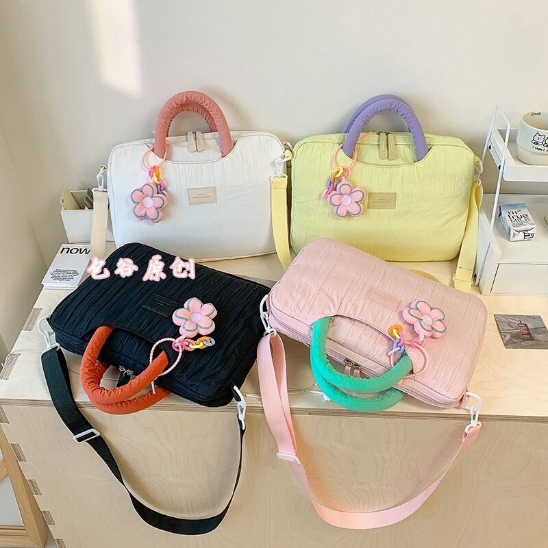 Korean Minimalist Ins-Style MacBook 14inch Inner Storage Bag Laptop Bag Handbag for Women with a High-End Feel T3 Korean Minimalist Ins-Style MacBook 14inch Inner Storage Bag Laptop Bag Handbag for Women with a High-End Feel T3
