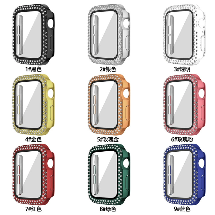 Подходит для Apple, держатель чехла IWATCH7PC, корпус, защитный чехол с оправой, декорирование кристаллами