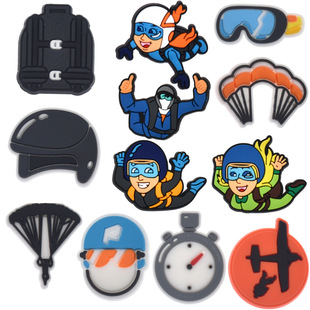 Cross-border e-commerce Skydiving Skydiving hole shoes DIY accessories removable shoe flower PVC soft rubber cartoon shoe buckle