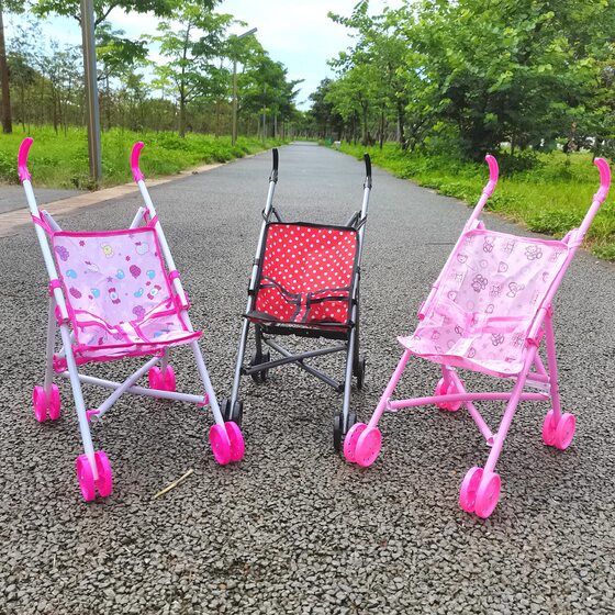 Supply baby stroller doll toy play house plastic stroller Sound Doll Factory Direct wholesale