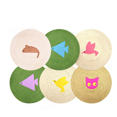 LeYouPai Cat Toys Sword Sisal Cat Scratching Mat Pet Nail Grinder Cartoon Durable Round Scratching Post
