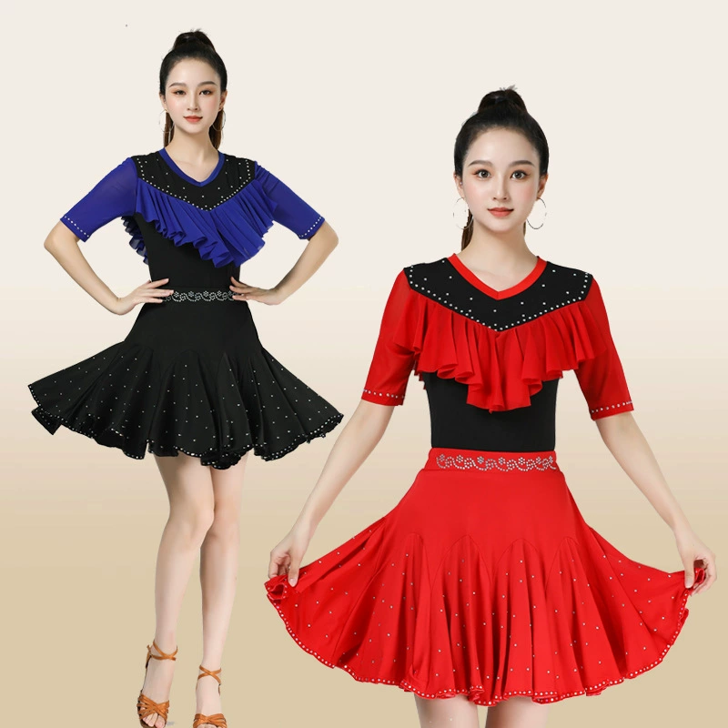 Клубы Джитба Танцевальный костюм Новый современный танец Латинский танец бальный танец с бриллиантами