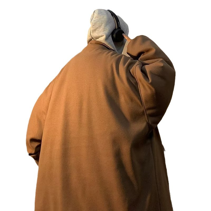 Ropa de algodón de dos piezas falsa, estilo de datos de pareja, ropa de algodón, ropa de moda de plumas, ropa de moda para hombres, chaqueta abrigada de invierno de dos piezas falsa