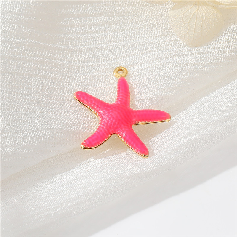 1 Piece Copper Gold Plated Starfish Pendant display picture 4