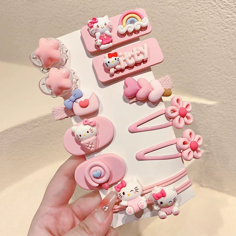 Hello Kitty, детская мультяшная милая заколка-ами hairgrip, краб-пин, аксессуар для волос, заколки, челка
