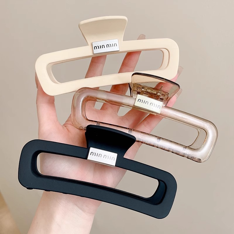 Clip de pelo negro de alta calidad de las mujeres elegante esmerilado clip de tiburón horquilla tocado Cabeza trasera updo rizador de pelo horquilla