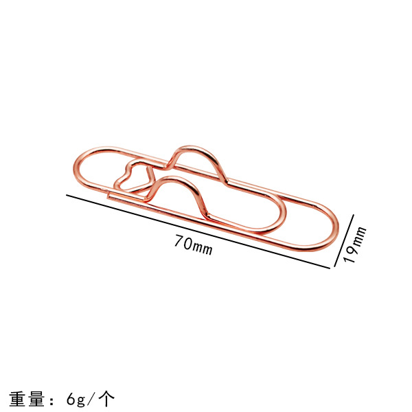 Clip de bolígrafo con forma de corazón colorido transfronterizo, clip de metal multifuncional creativo para cuaderno, portalápices portátil, accesorio para cuaderno, artículo de papelería.