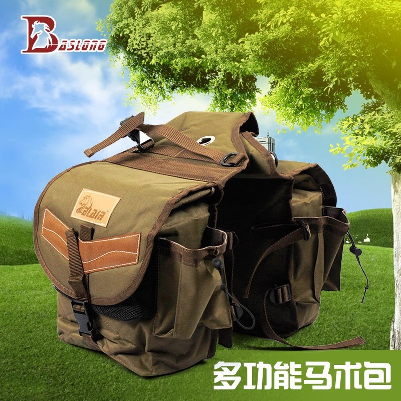 Equestrian riding saddle bag, rider equipment, Western saddle accessories, eight-foot dragon horse harness, Oxford cloth waterproof.