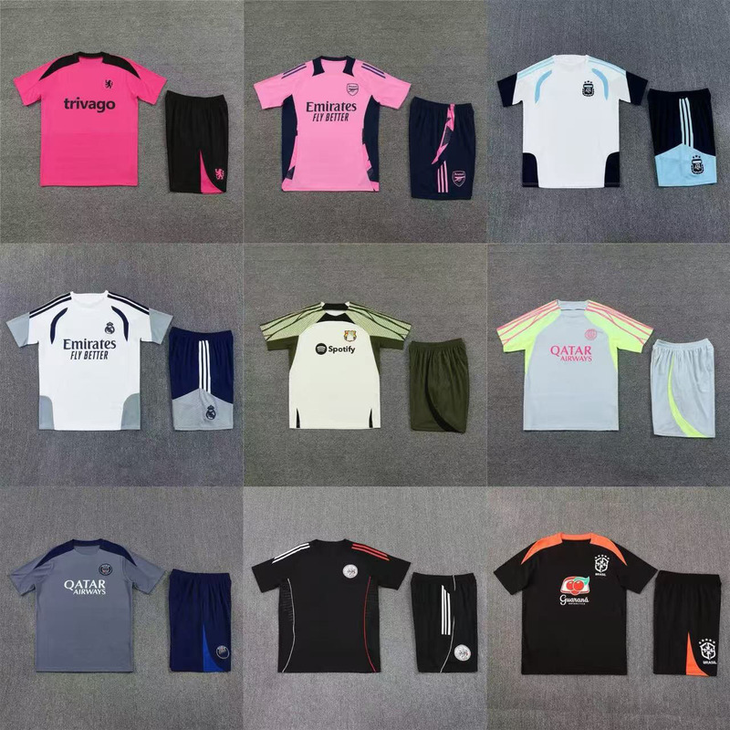 Wholesale Brazilian Real Madrid Arsenal Chelsea Ajax Summer Adult Short-Sleeved Training Uniform Set Wholesale Brazilian Real Madrid Arsenal Chelsea Ajax Summer Adult Short-Sleeved Training Uniform Set
