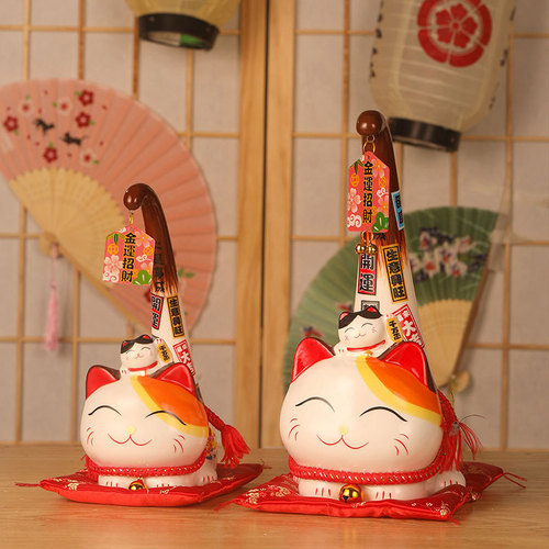 Lucky Cat Ornaments Large Piggy Bank Store Opens Gift Home Ornaments Creative Gifts Ceramic Crafts