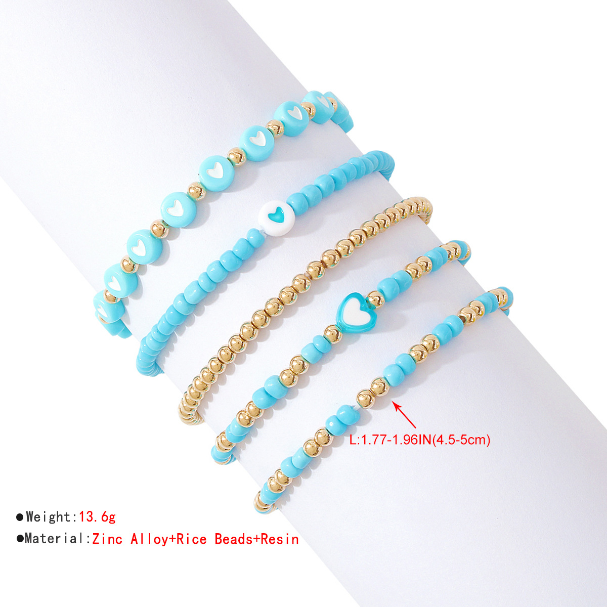 fashion geometric resin beaded geometric simple bracelet