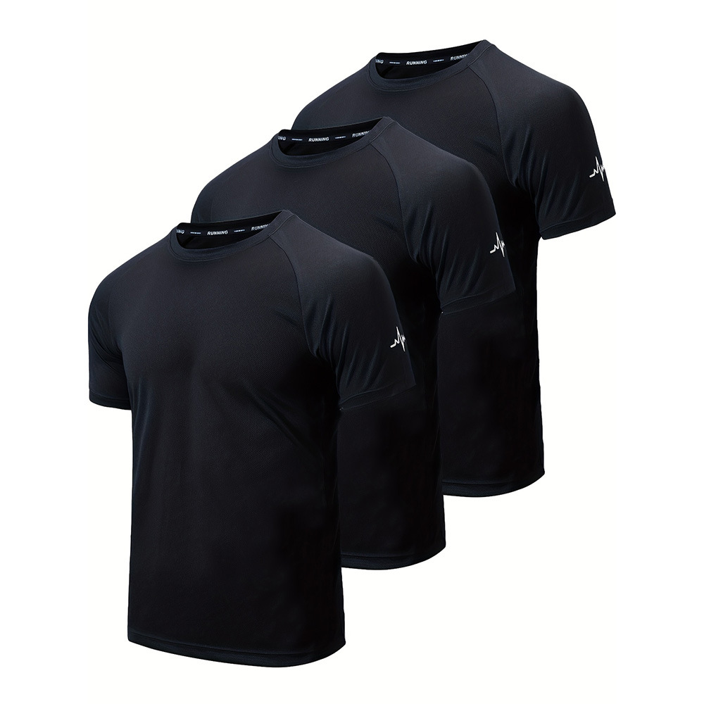 ​​Men's Quick-Dry Performance T-Shirts 3-Pack - Moisture-Wicking Gym & Running Shirts With Breathable Fabric​​_voghion.com