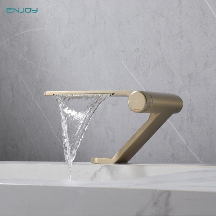 Designer Waterfall Hot and Cold Water Faucet Hotel and Guesthouse Basin Washbasin Waterfall Faucet Cross-Border Foreign Trade Export