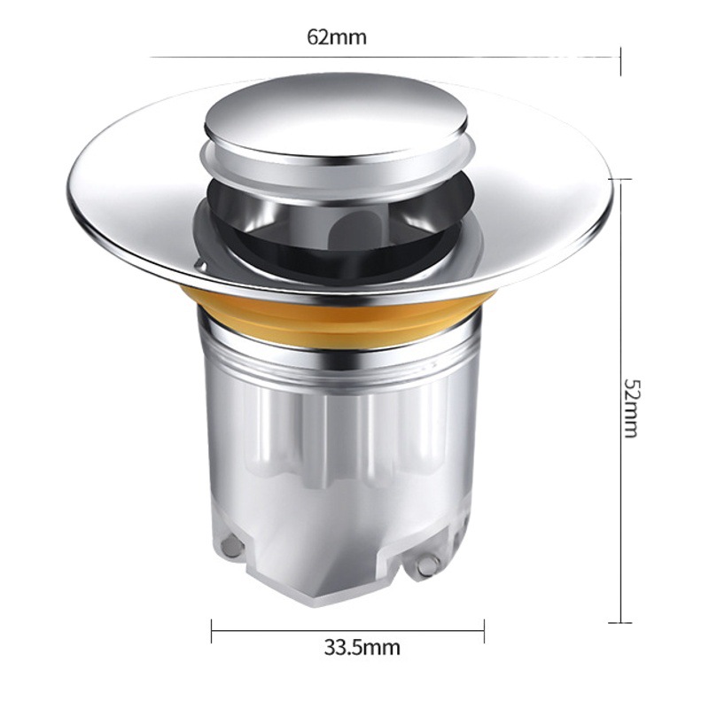 Lavabo a prueba de insectos desodorante tapón fugas lavabo escurridor accesorios Push-tipo anti-bloqueo filtro rebote núcleo