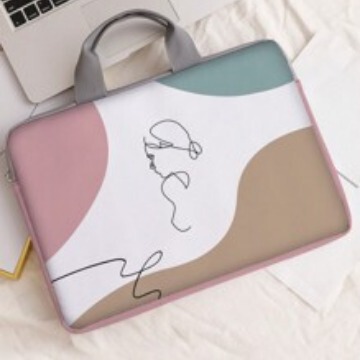 Cross-border Simple New Style Line Girl Figure Computer Bag Soft Laptop Fabric Cover for Laptop