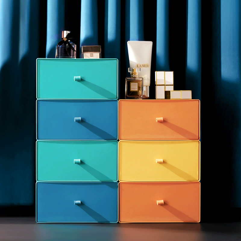 DIY desktop storage box plastic drawer dormitory organizer storage office small drawer box storage