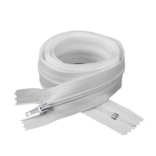 Factory direct sales No. 3 double-ended white cloth strips widened nylon lace invisible quilt cover zipper cushion zipper