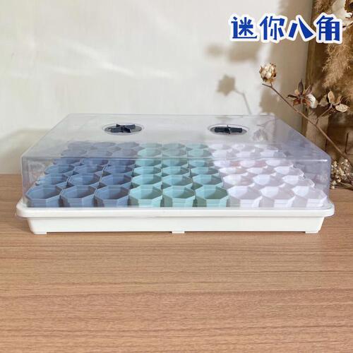 White simple plastic succulent flower pot 4.6 mouth mini octagonal pot stone flower soaking pot frame light bulb hair finishing tray